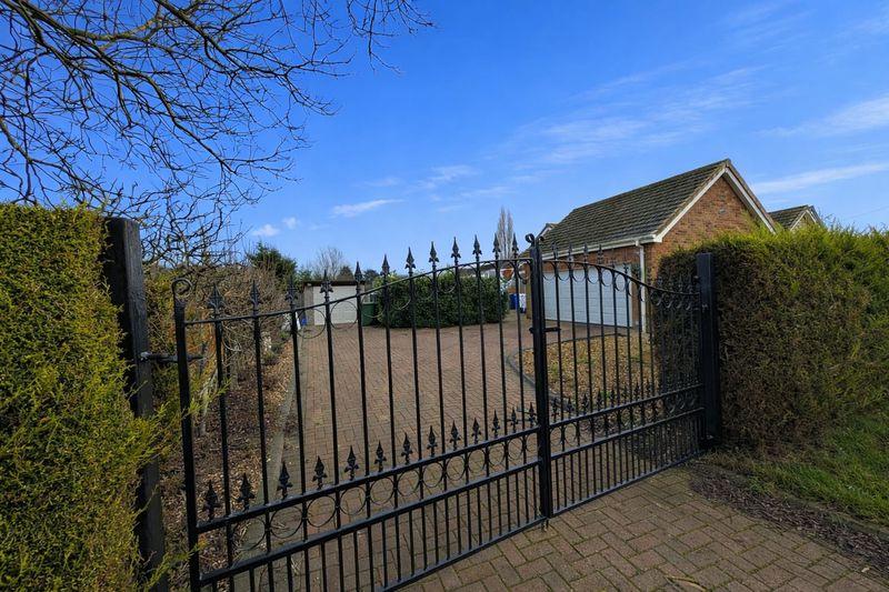 Gated main driveway