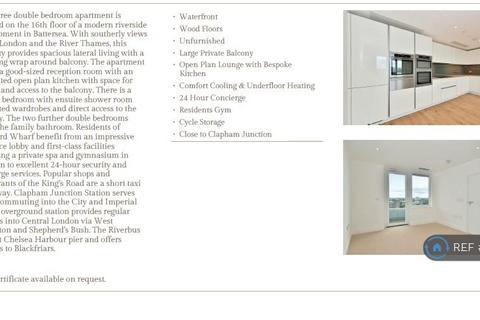 3 bedroom flat to rent, Lombard Wharf, London, SW11