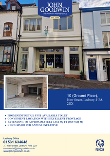 Retail property (high street) to rent, 10 New St Ledbury HR8 2DX