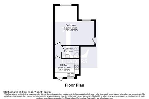 Studio to rent, Grange Road, Leatherhead, KT22