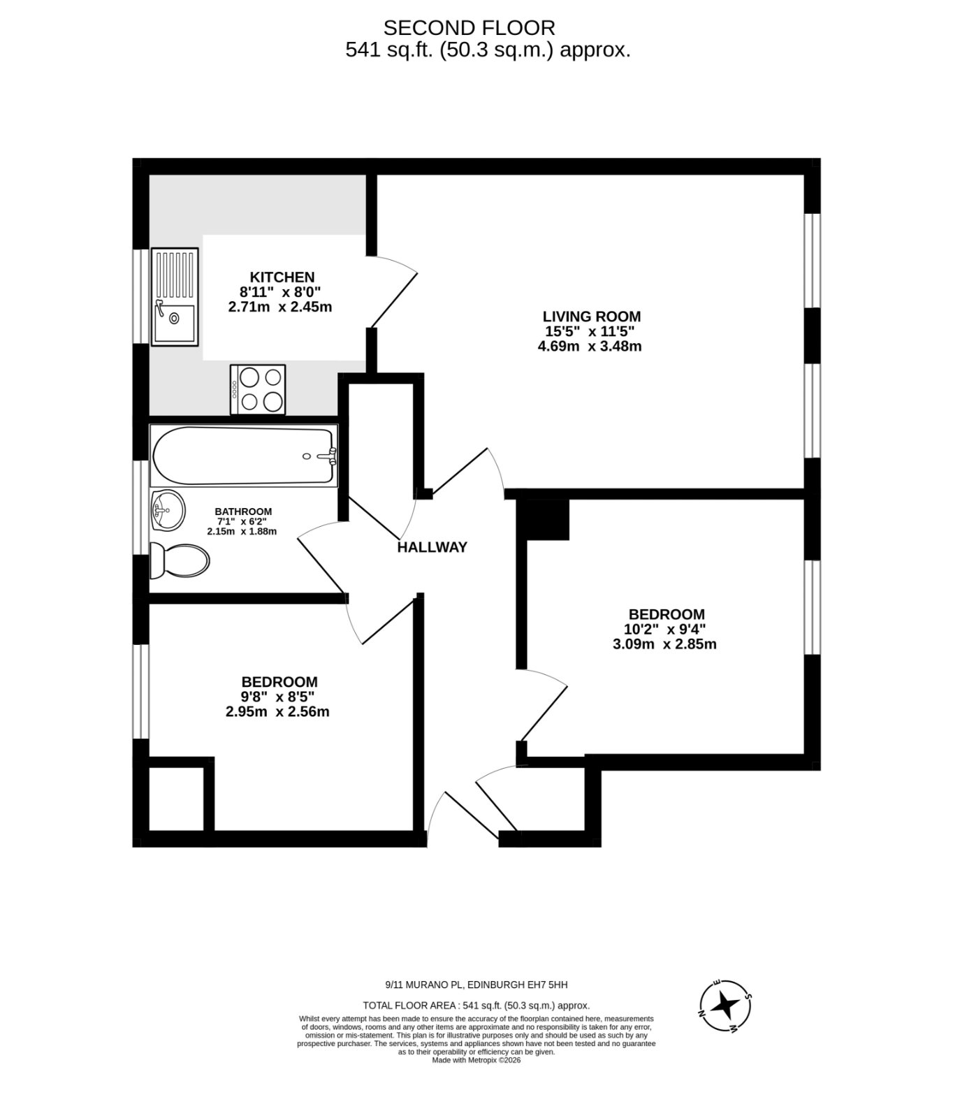 2 bedroom flat for sale - Floor Plan