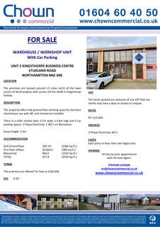 Warehouse to rent, Studland Rd Northampton NN2 6NE