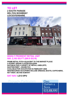 Restaurant to rent, 2 South Para Melton Mowbray LE13 0PU