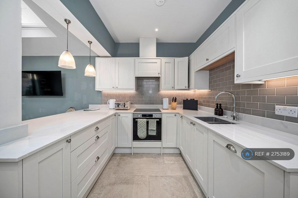 Fully Fitted New Kitchen, With Plenty Of Crockery