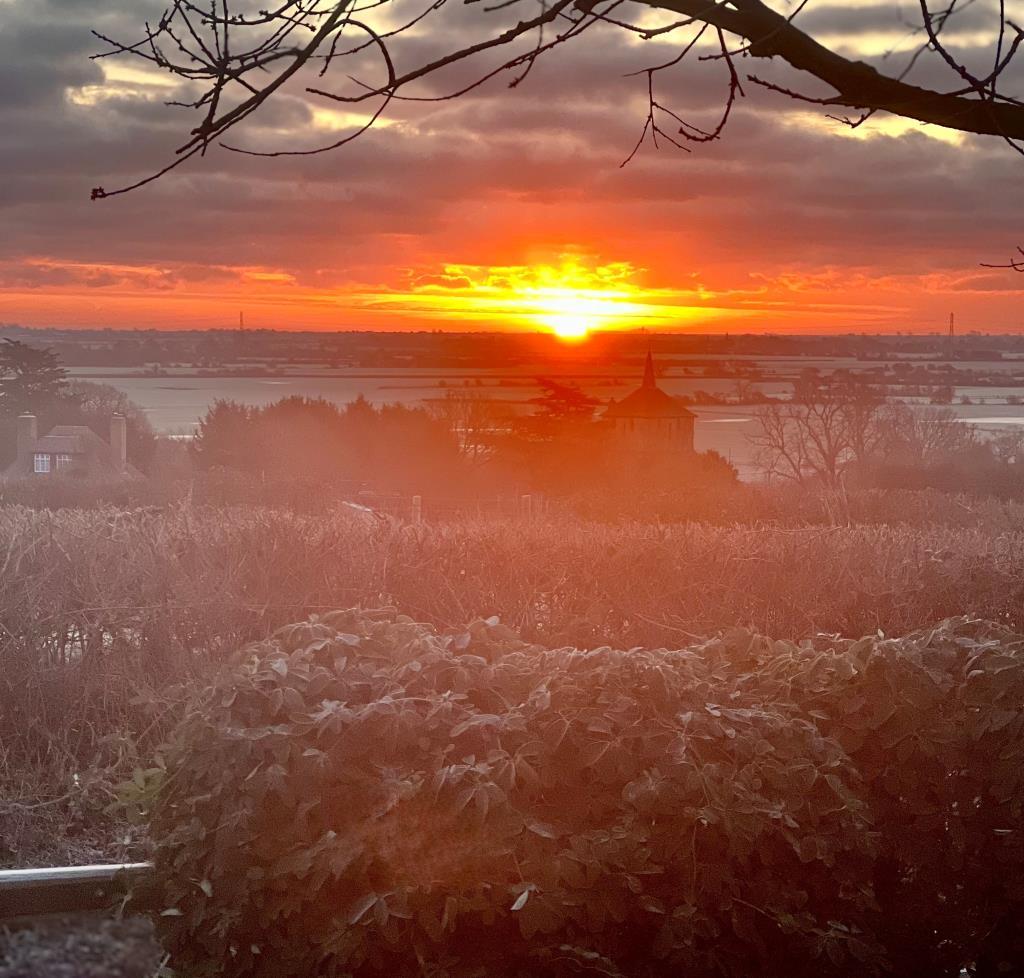 Evening view over fields
