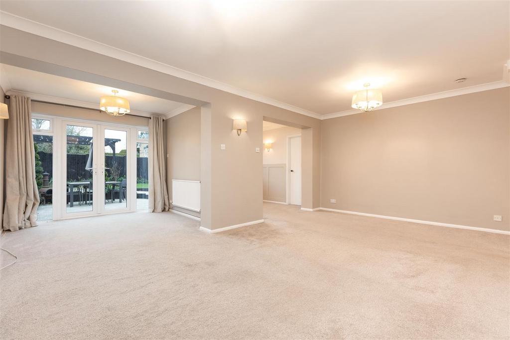 Lounge showing French doors to garden