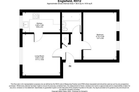 1 bedroom flat for sale, Englefield, Horsham