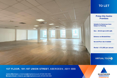 Retail property (high street) to rent, 191-197 Union St Aberdeen AB11 6BB