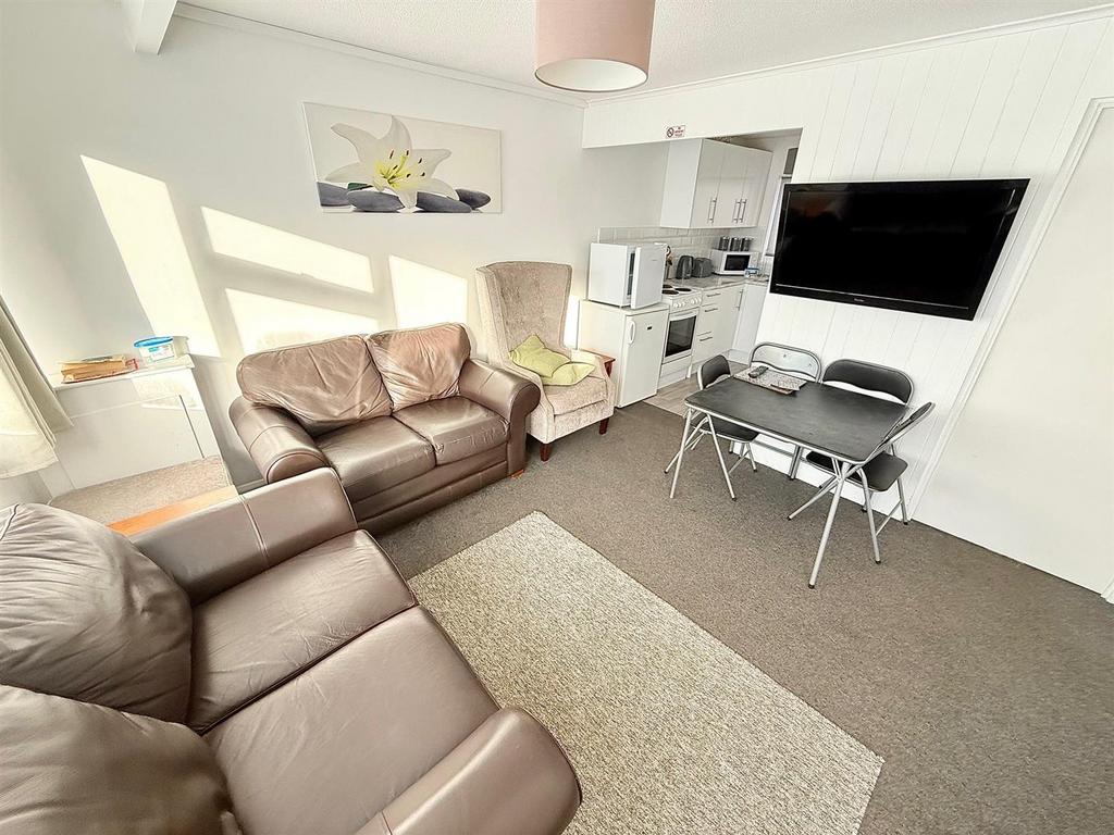 Living room and kitchen area