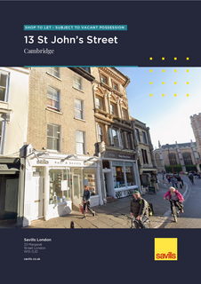 Retail property (high street) to rent, 13 St Johns St Cambridge CB2 1TW