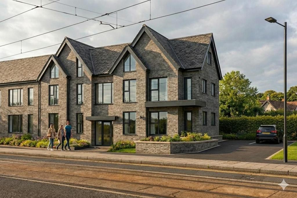 Attractive modern stone-fronted residential bui...