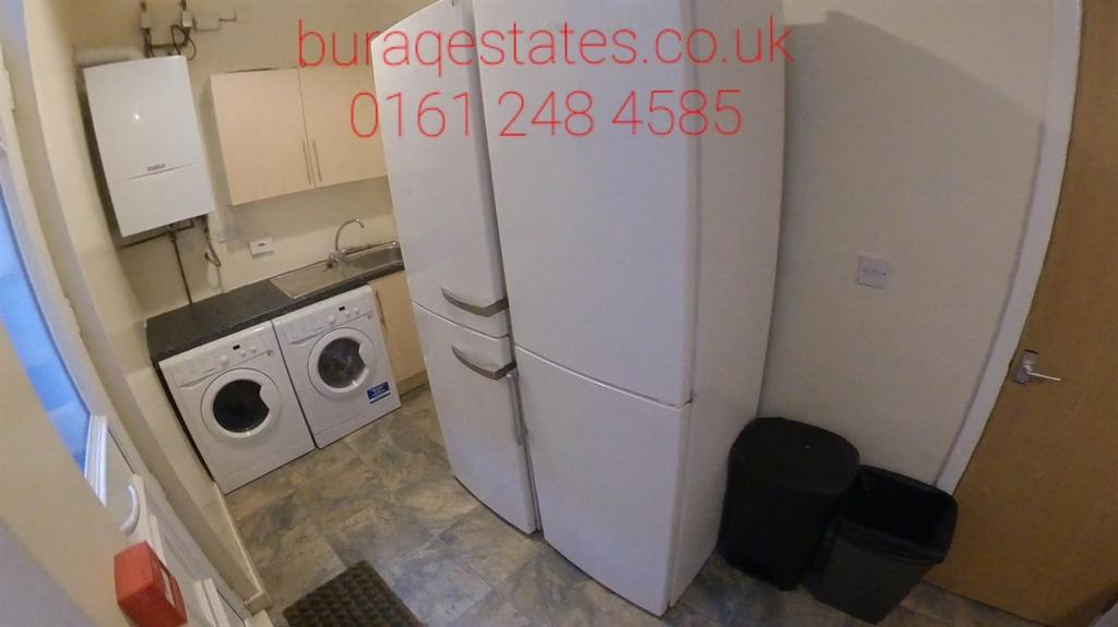 Compact kitchen area with integrated washer and...