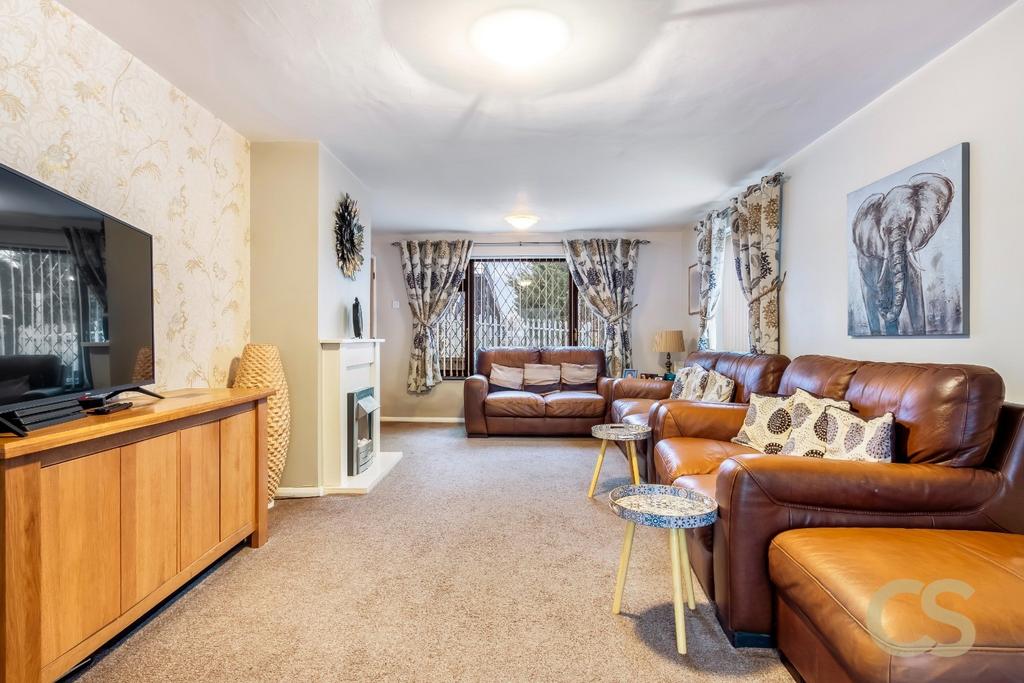 Living room, fireplace