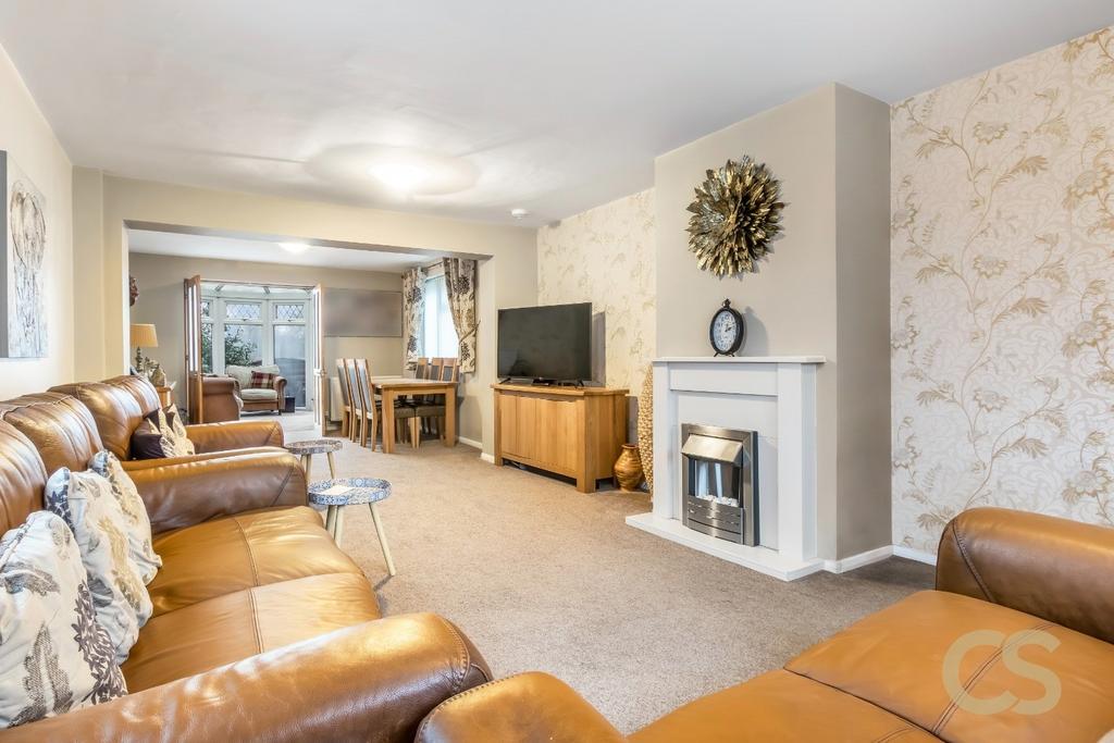 Living room, fireplace