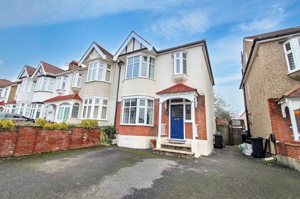 Semi-detached house exterior, driveway