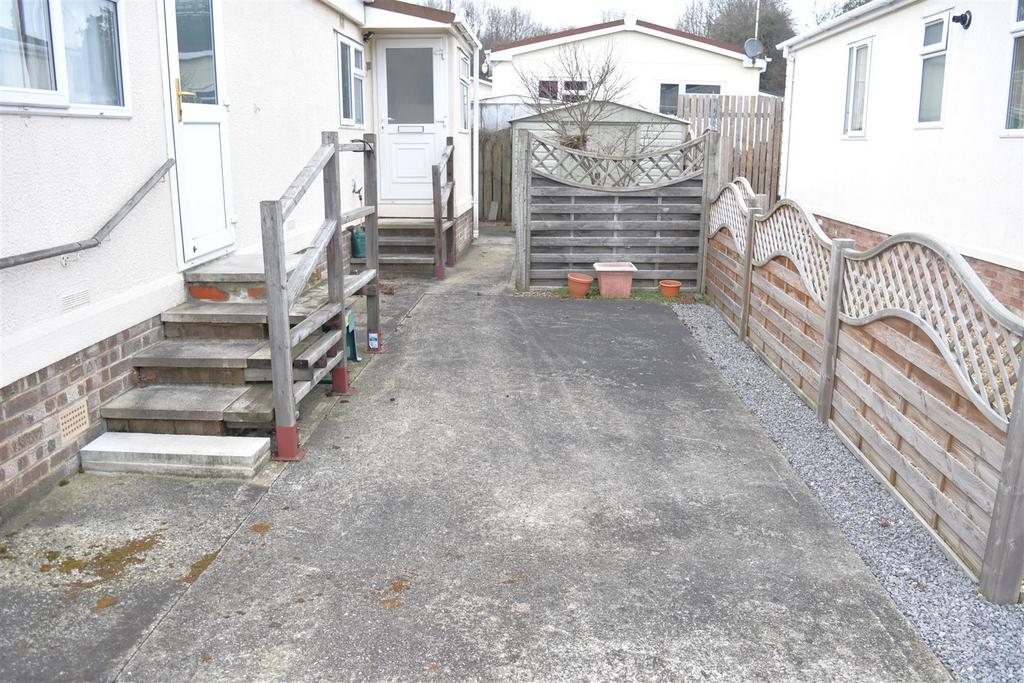 Driveway + patio area