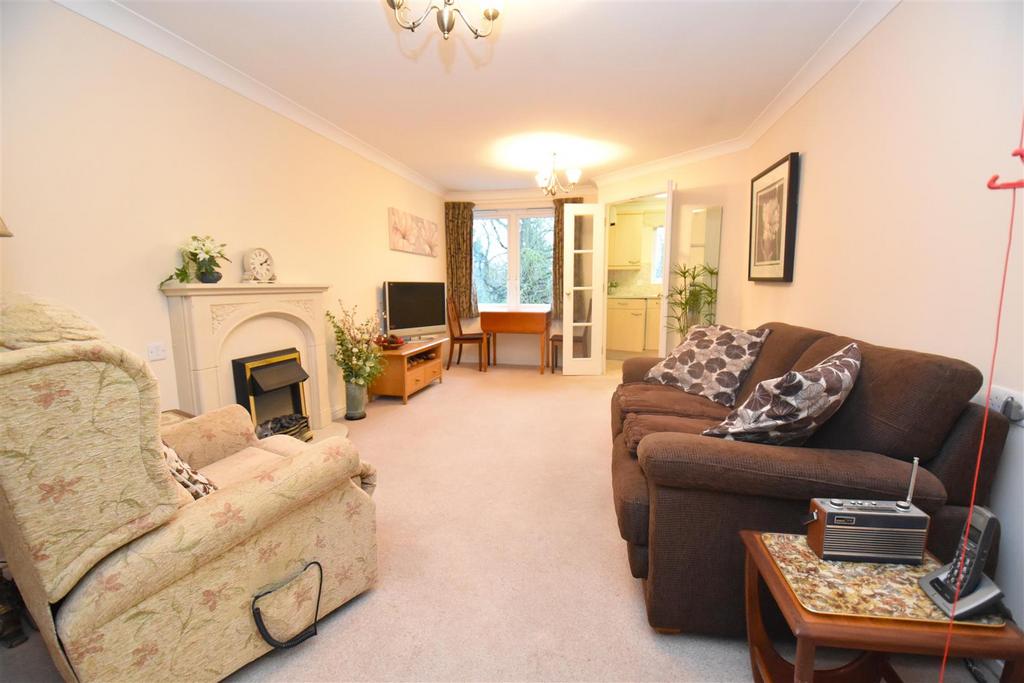 Living room, fireplace