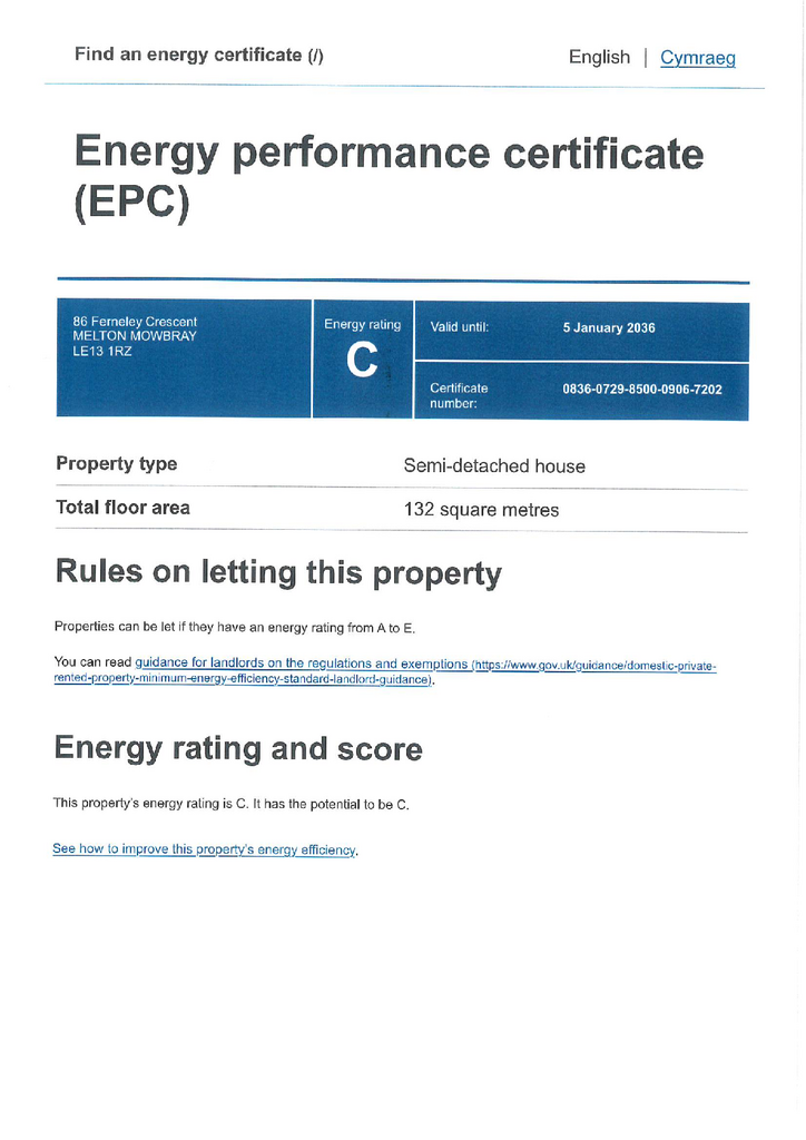 EPC Certificate