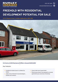 Retail property (high street) for sale, 149-151 Beacon St Lichfield WS13 7BG