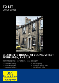 Office to rent, 18 Young St Edinburgh EH2 4JB
