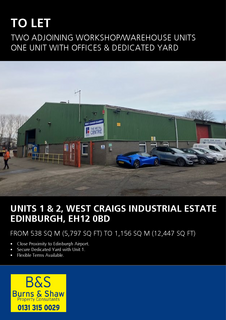 Warehouse to rent, 1 Turnhouse Rd Edinburgh EH12 0BD