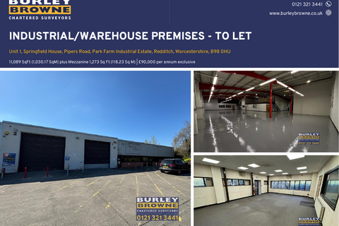 Warehouse to rent, Pipers Rd Redditch B98 0HU