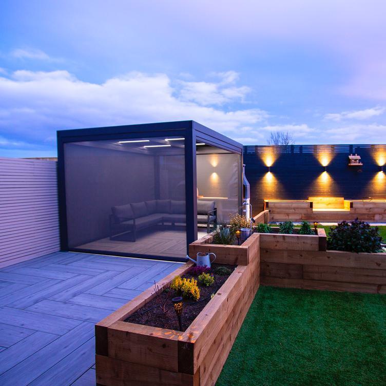 Rear Gardens in the Evening