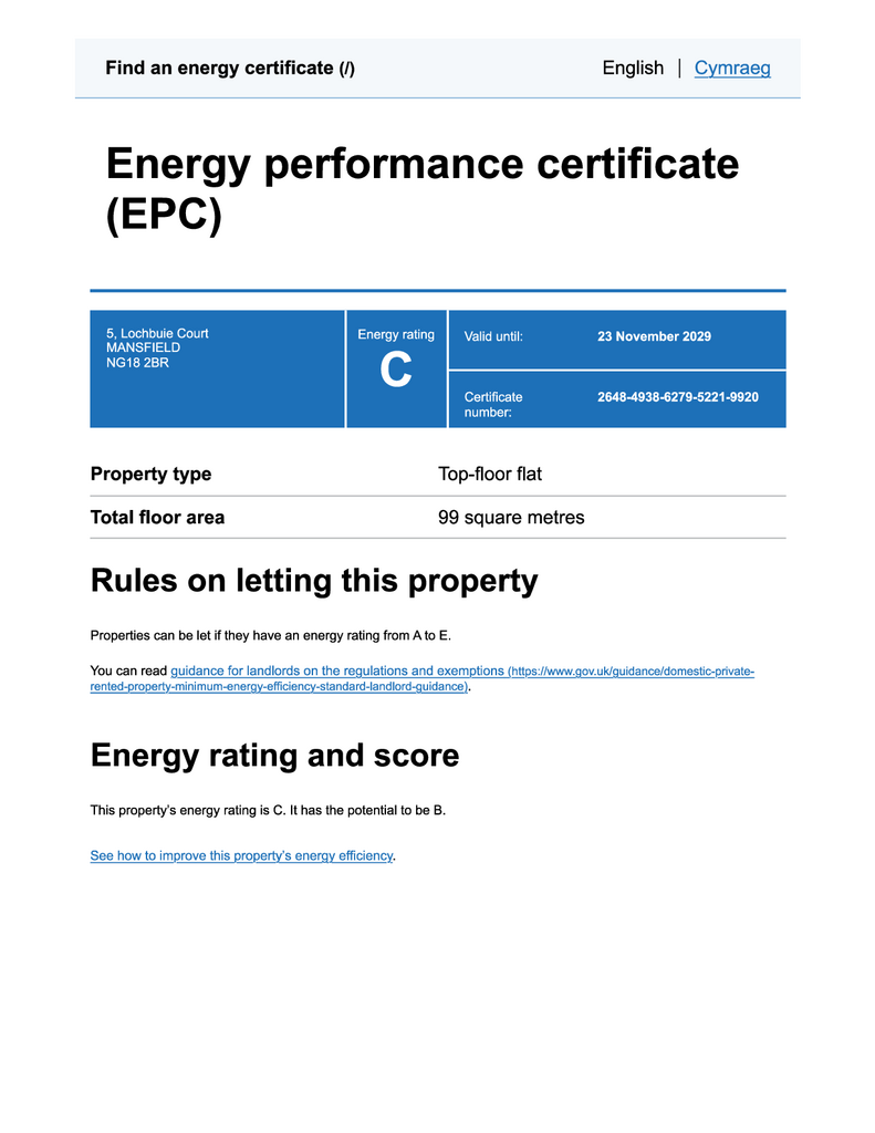 EPC Certificate