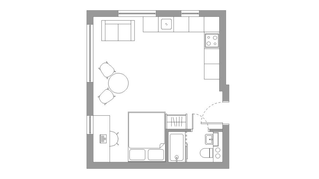 Plat Studio Floorplan