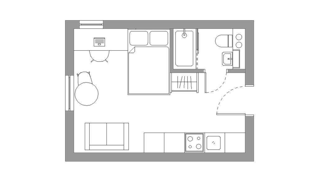 Gold Studio Floorplan