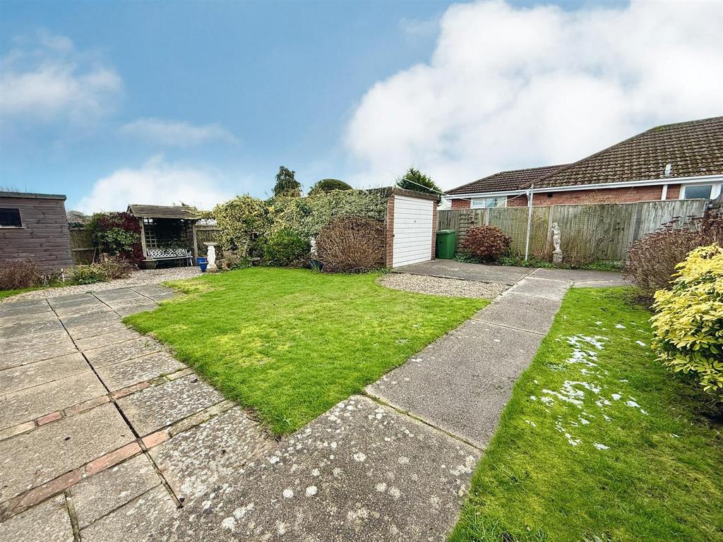 Rear garden and garage