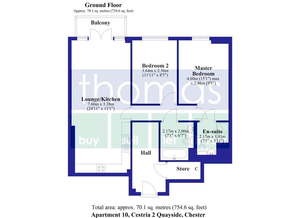 Cestria 2 Quayside Apartment 10 Floor Plan