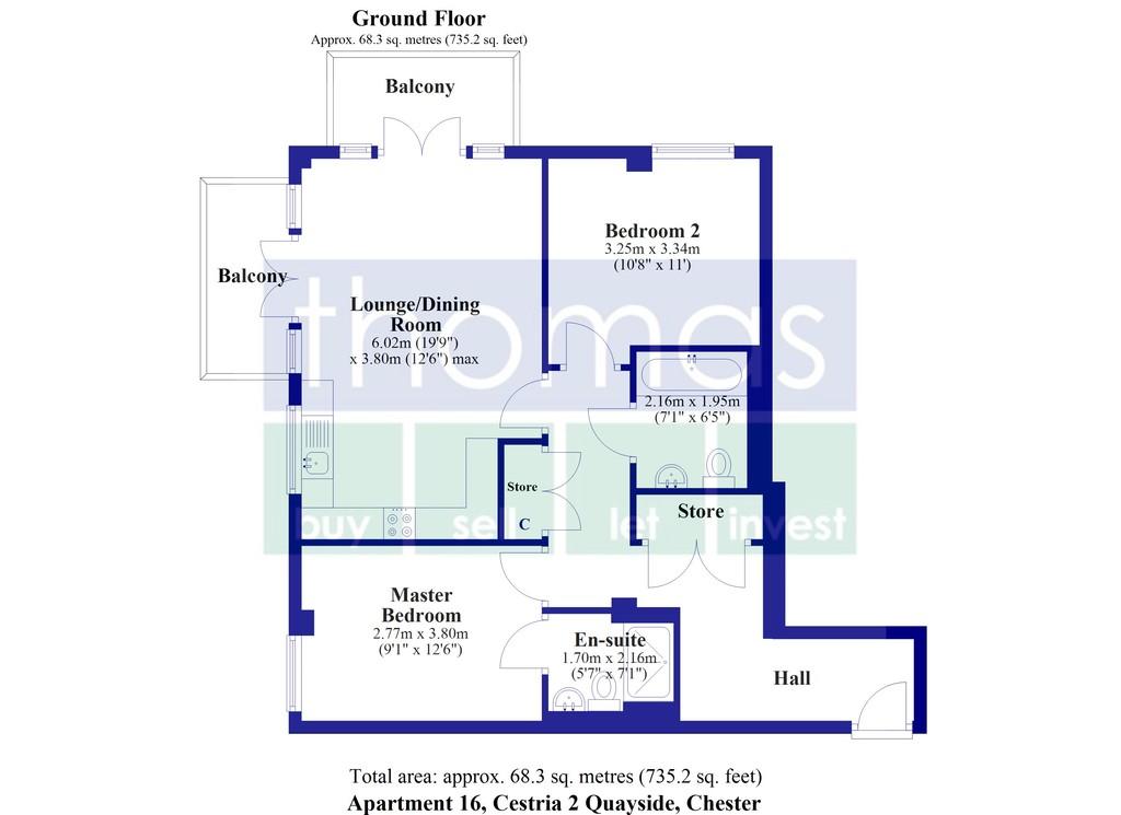 Cestria 2 Quayside Apartment 16 Floor Plan