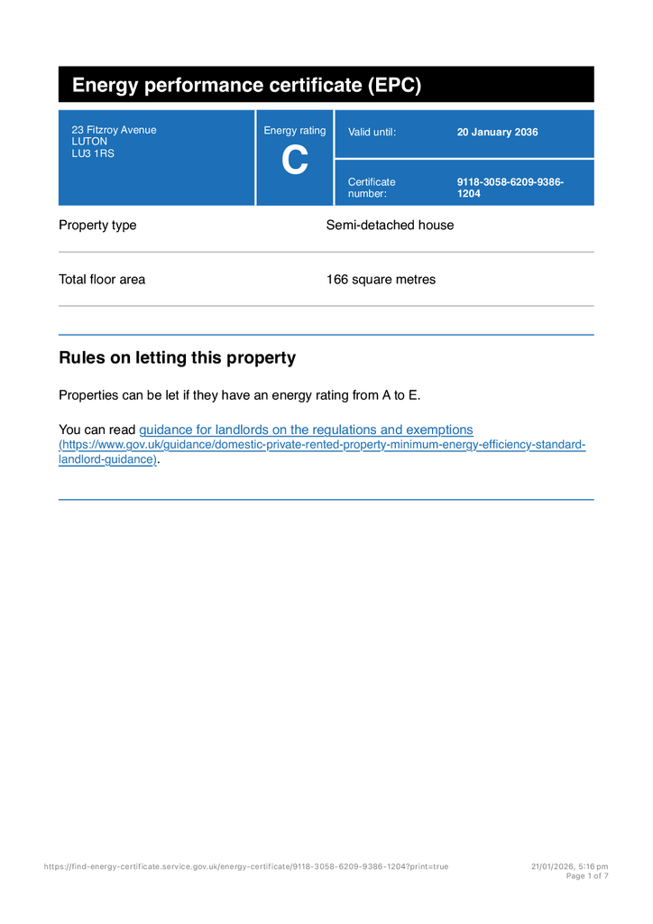 Energy Performance Certificate