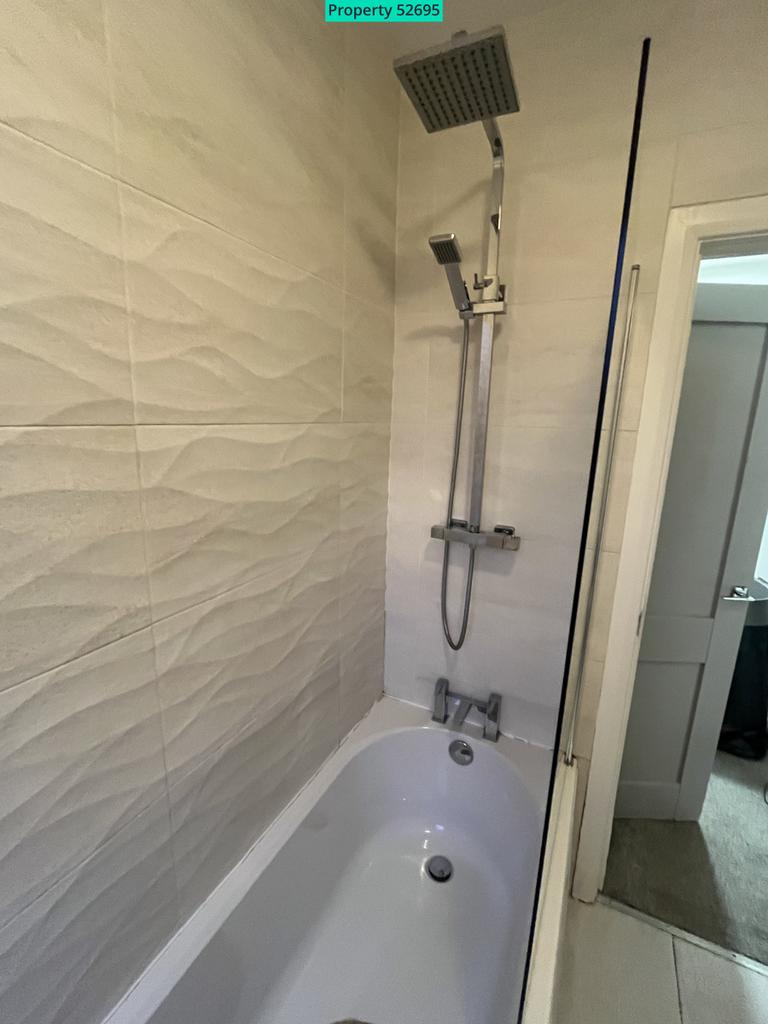 Rainfall shower in bathroom