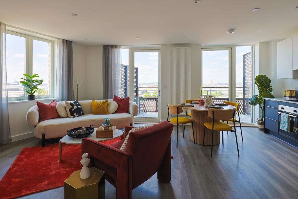 Open-plan living area, open plan living