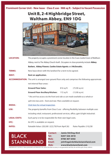Retail property (high street) to rent, 2-4 Highbridge St Waltham Abbey EN9 1DG