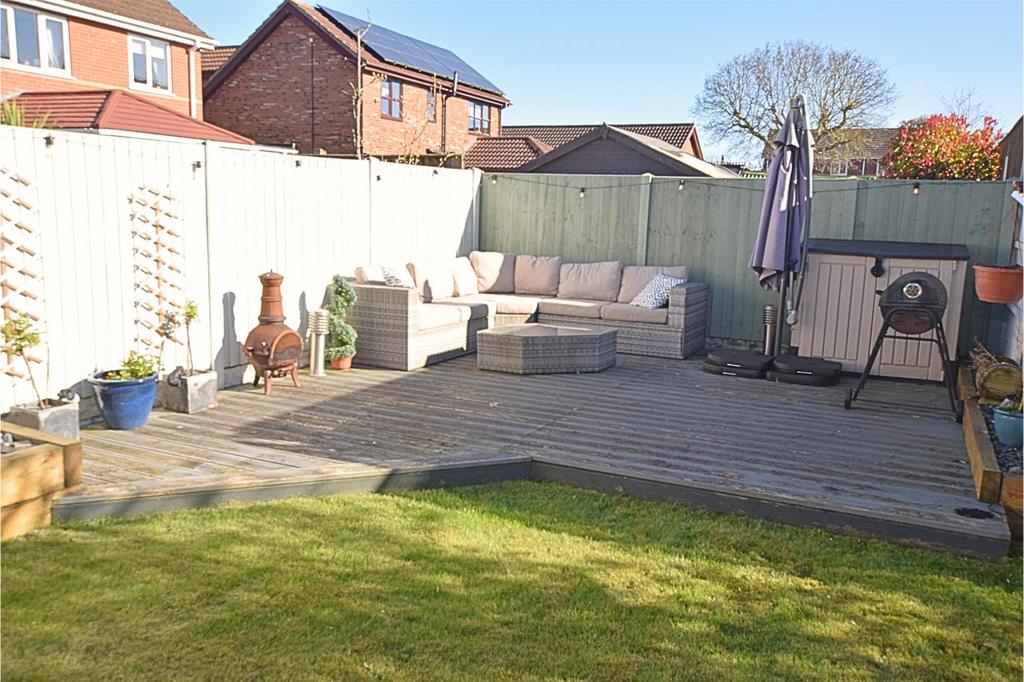 Garden decked seating area