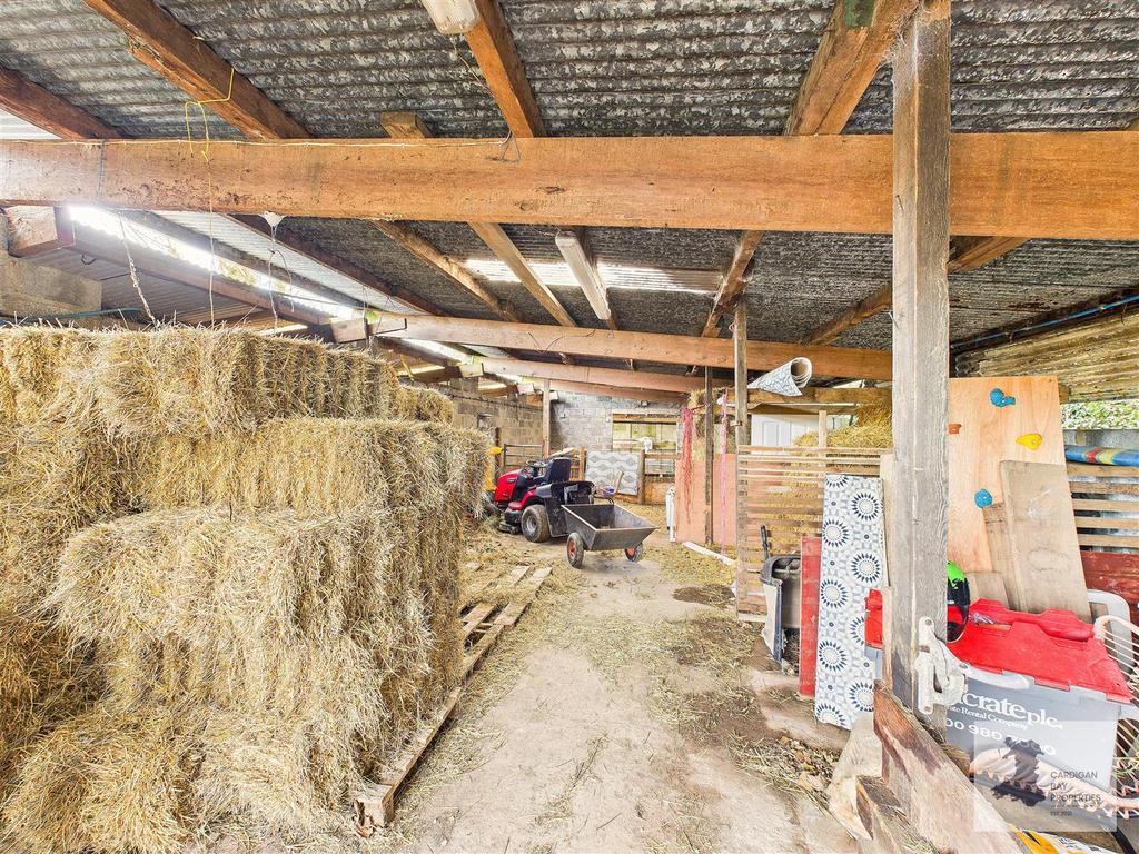 Inside agricultural outbuilding