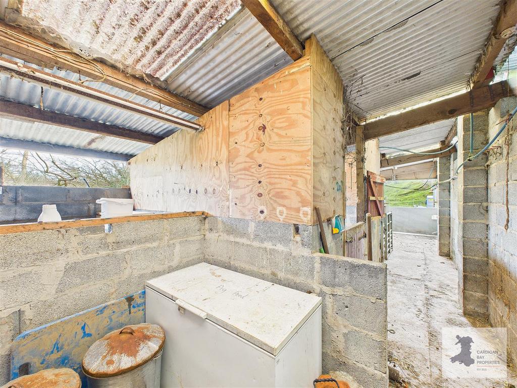 Inside agricultural outbuilding