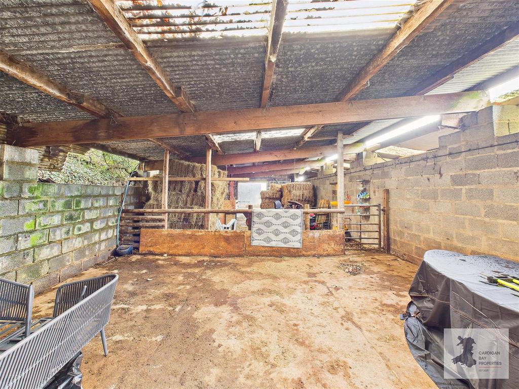 Inside agricultural outbuilding