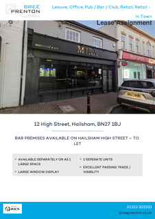 Pub to rent, 12 High St Hailsham BN27 1BJ