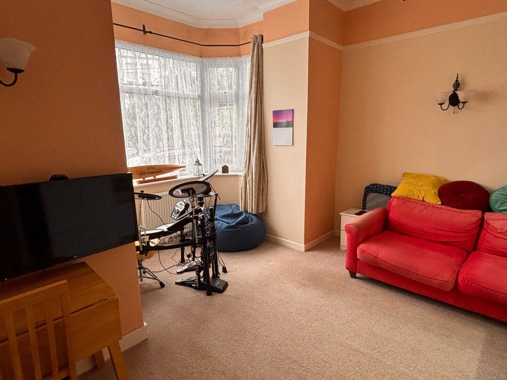 Living room facing window