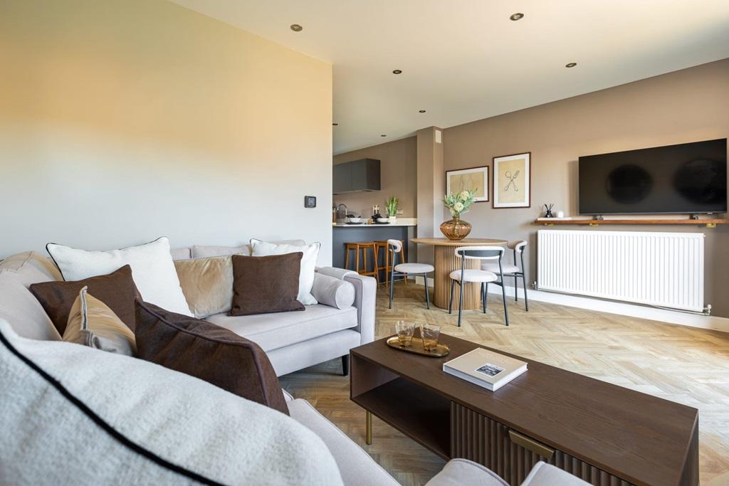 The lounge overlooks the rear garden, perfect...