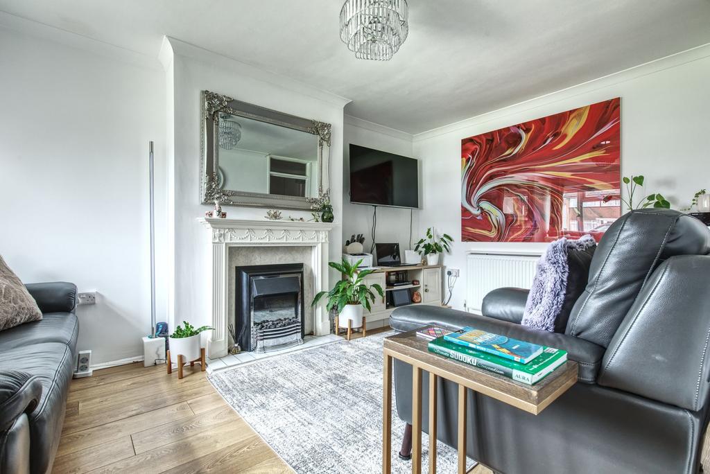 Living room, fireplace