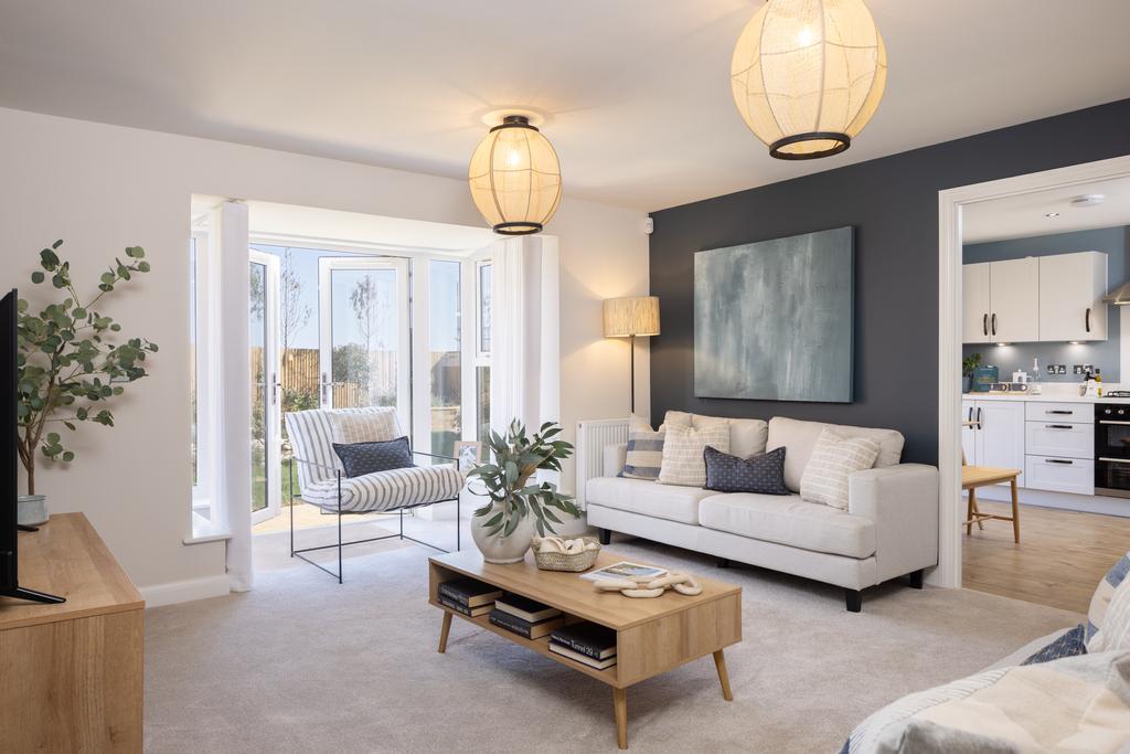 Internal shot of the living room in the...