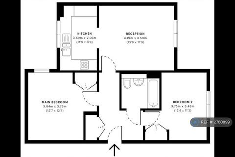 2 bedroom flat to rent, Deeside Road, London, SW17