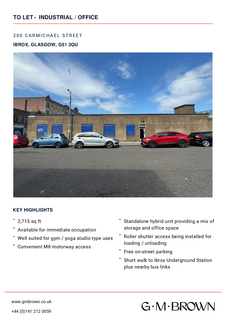 Industrial unit to rent, 200 Carmichael St Glasgow G51 2QU