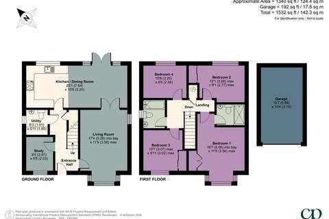 4 bedroom detached house for sale, Redwing Croft, Lower Stondon, Henlow, SG16