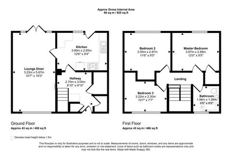 3 bedroom terraced house for sale, Holmside Walk, Stockton, Stockton-on-Tees, Durham, TS19 8AX